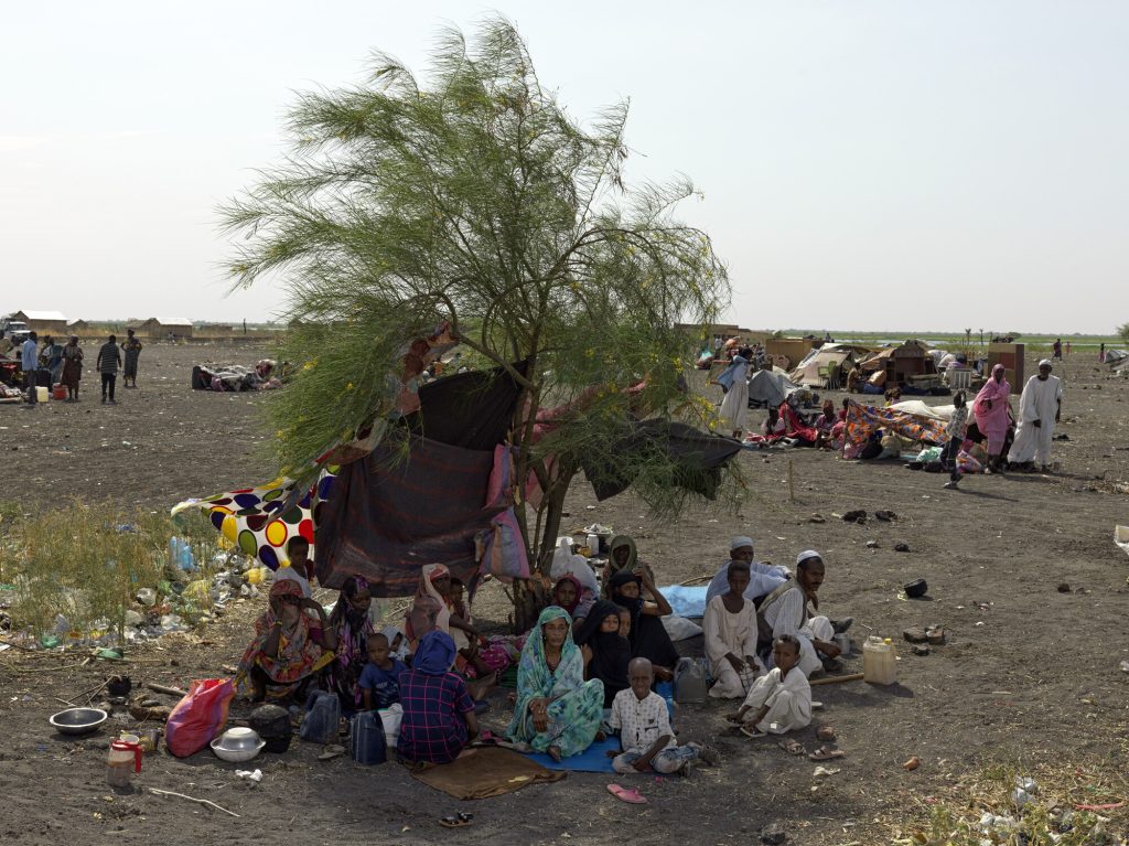 Mennesker på flugt i Sudan
