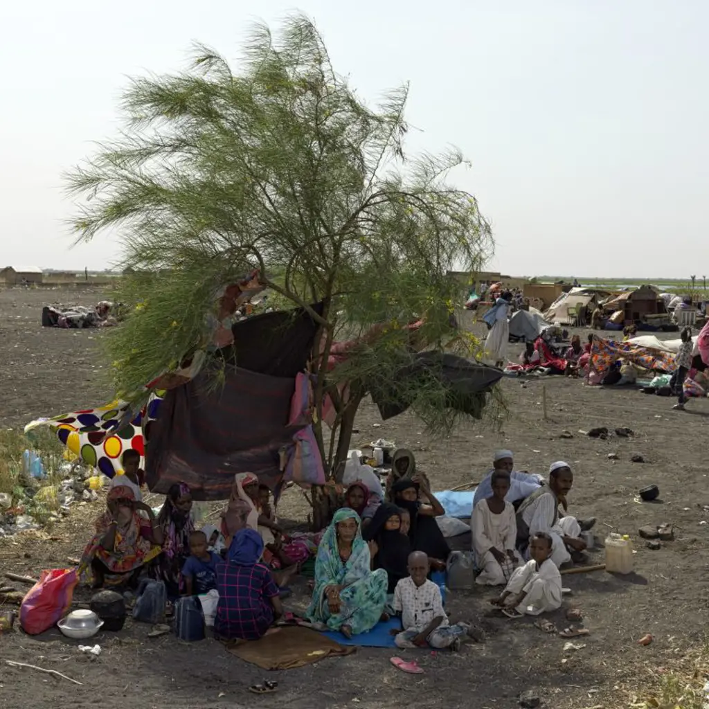 Mennesker på flugt i Sudan