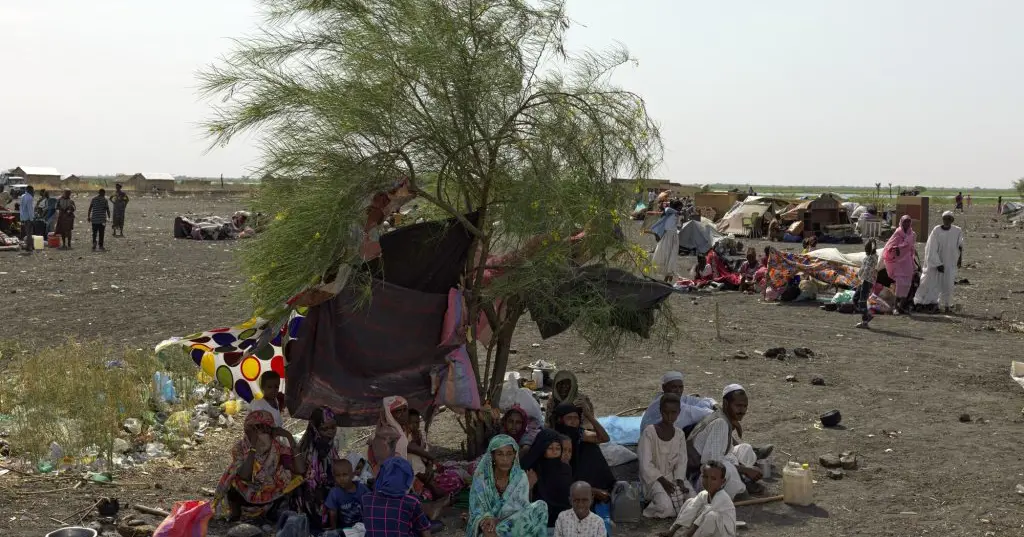 Mennesker på flugt i Sudan