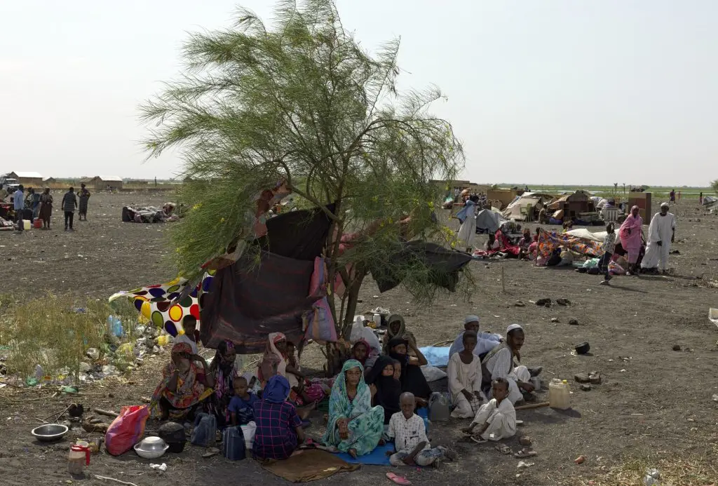 Mennesker på flugt i Sudan