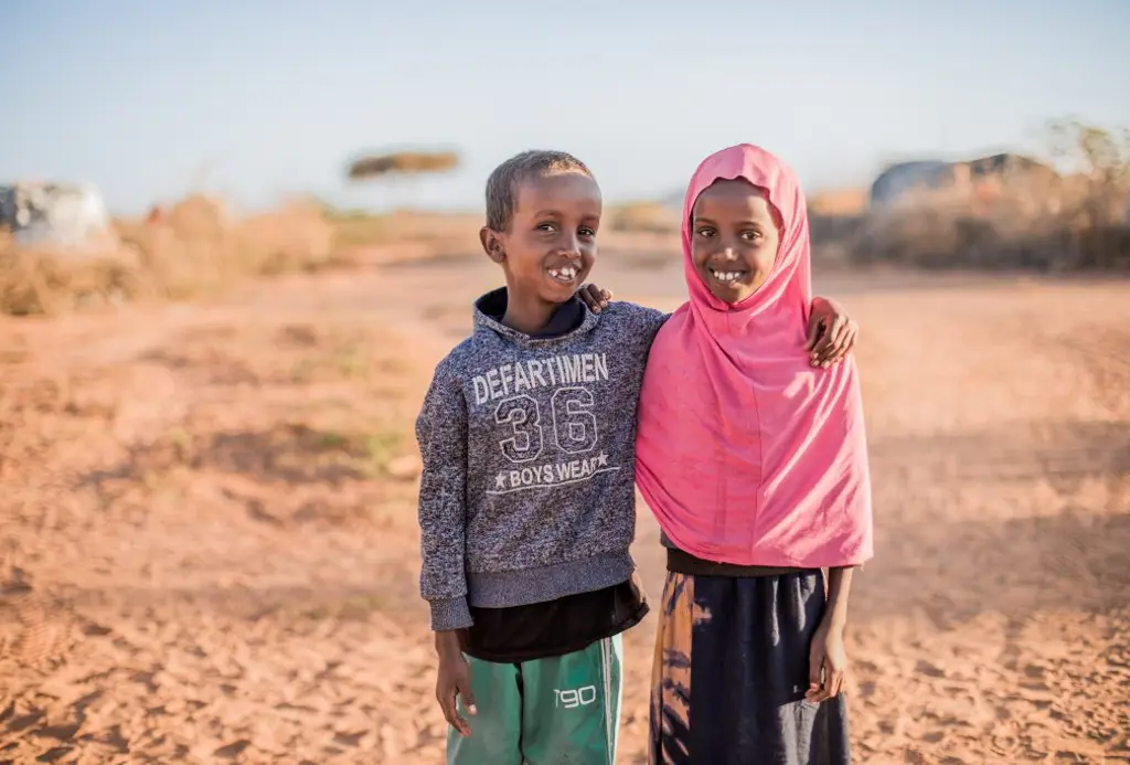 Pige og dreng på Afrikas Horn
