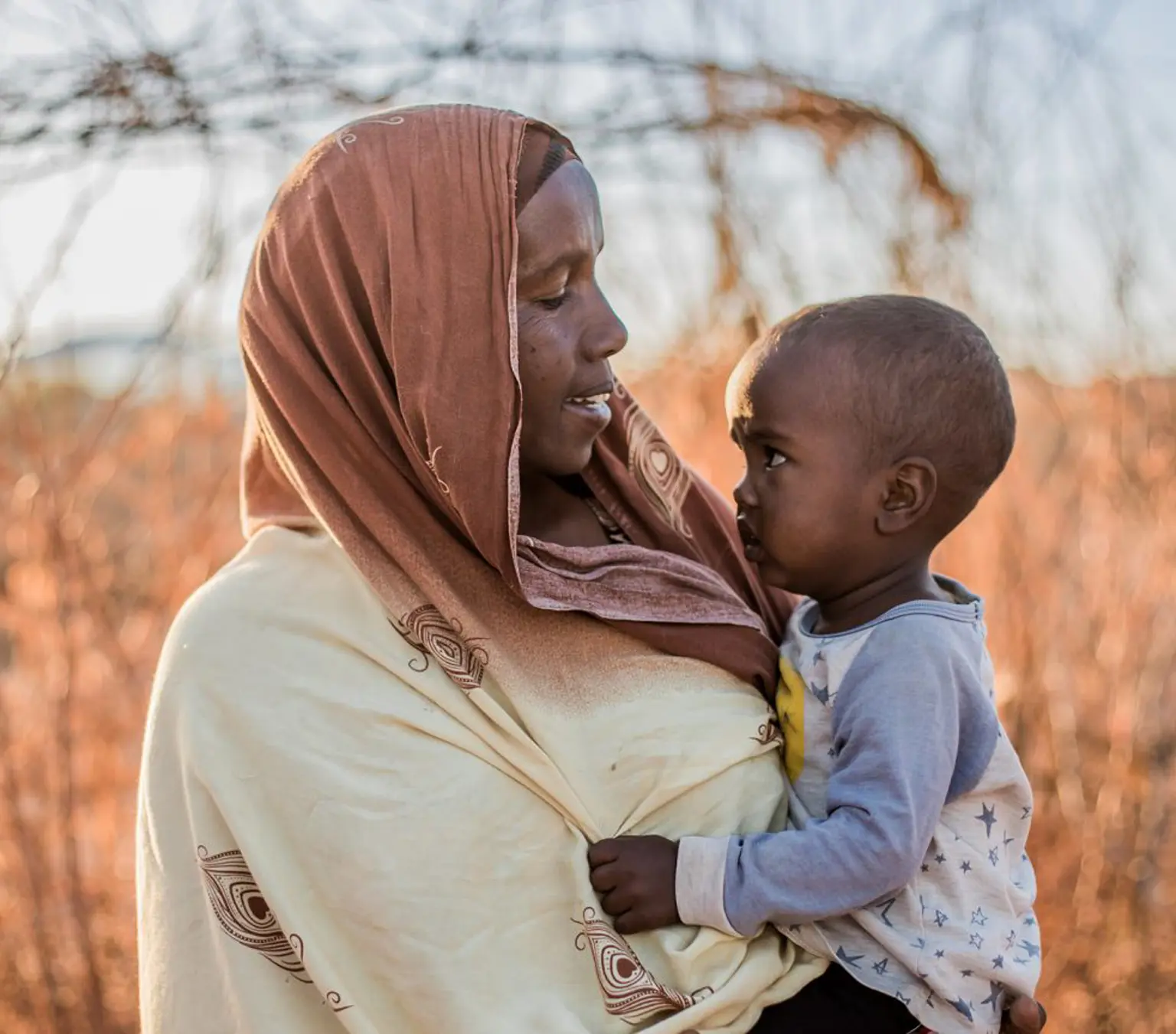 Mor med barn i Somalia - planbørnefonden