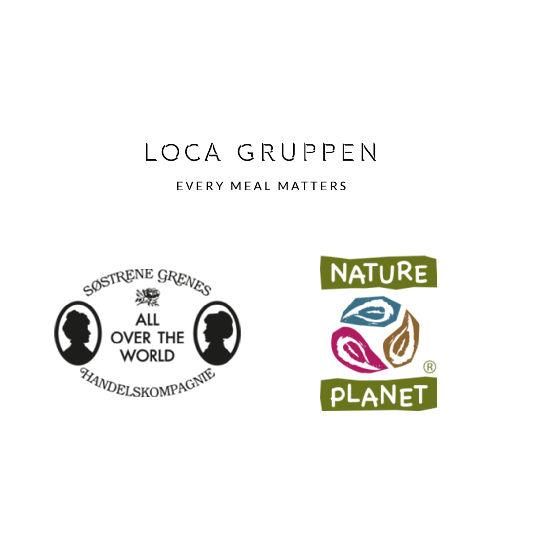 Logo fra Søstrene Grene, Nature Planet og Loca Gruppen