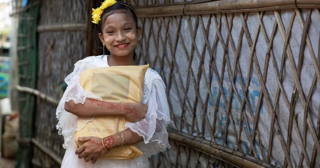 11-årige Razia er indskrevet i Cox’s Bazar flygtningelejrens skoler.